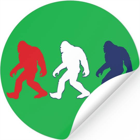 Mysterious Bigfoot Sasquatch Silhouette Design Stickers