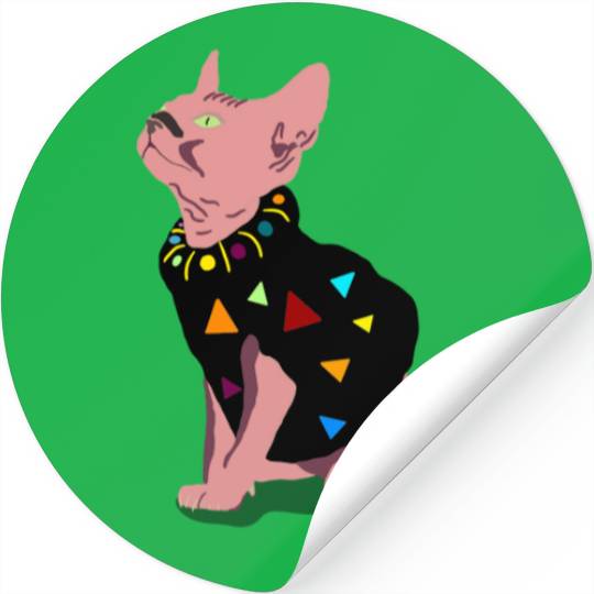 pink cute cat meowed funny meowdy cowboy for you Stickers