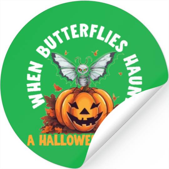 Butterfly Halloween Trick Or Treat Insect Lover Stickers