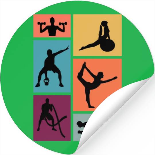 Fitness Exercise Workout Gym Stickers