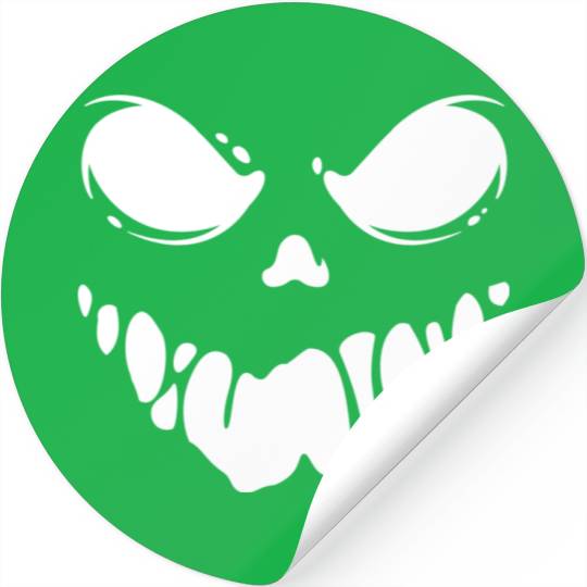 Black Spooky scary Ghost face Stickers design