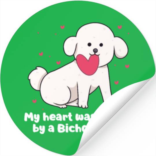 My Heart Was Stolen By A Bichon Frise Stickers