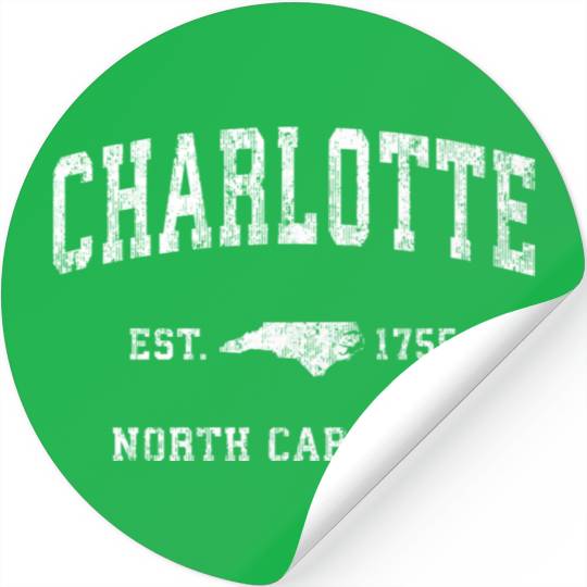 Charlotte North Carolina Nc Athletic Sports Stickers