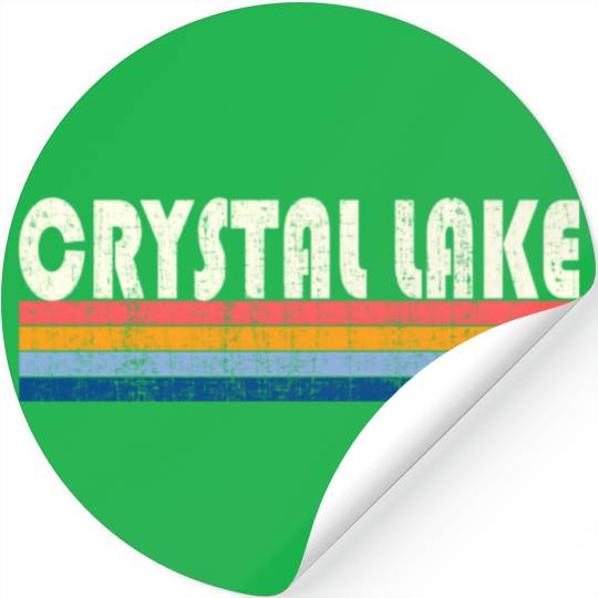 70S 80S Style Crystal Lake Il Stickers