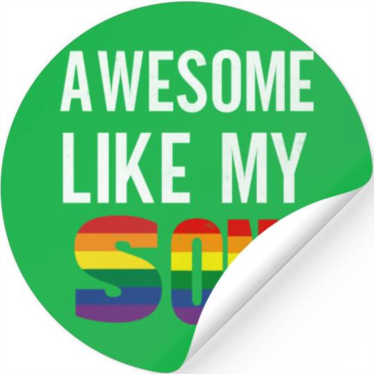 Awesome Like My Son Pride Rainbow flag Stickers