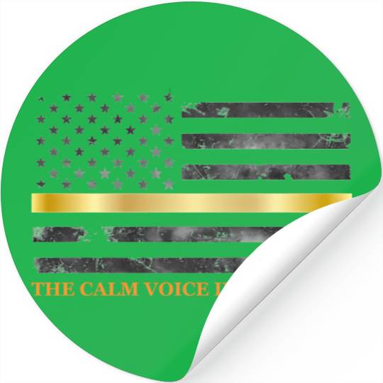 Dispatcher - Thin Yellow Gold Line 911 Emergency Stickers