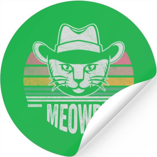 Mashup Between Meow And Howdy Cat Meme Cat Stickers