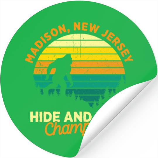Madison New Jersey Big Foot Stickers