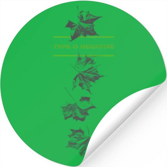 Type O Negative Leaves Double Sided Black Stickers