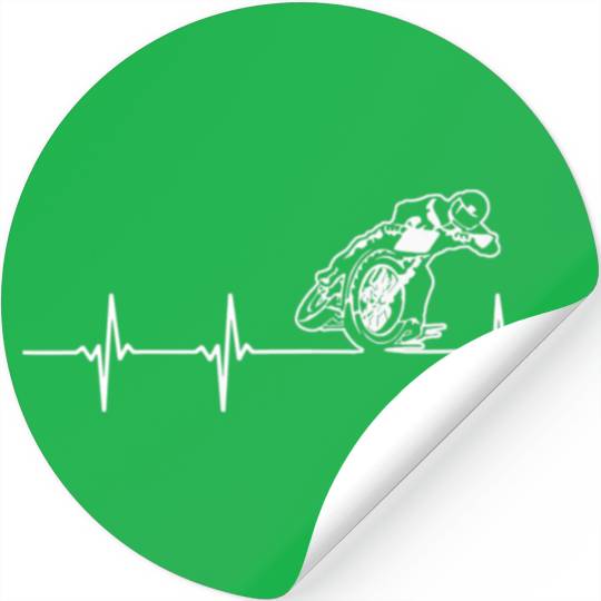 FLAT TRACK MOTORCYCLE heartbeat racing speedway Stickers