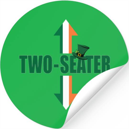 Irish Flag Two Seater Party-Trashy Humor Stickers