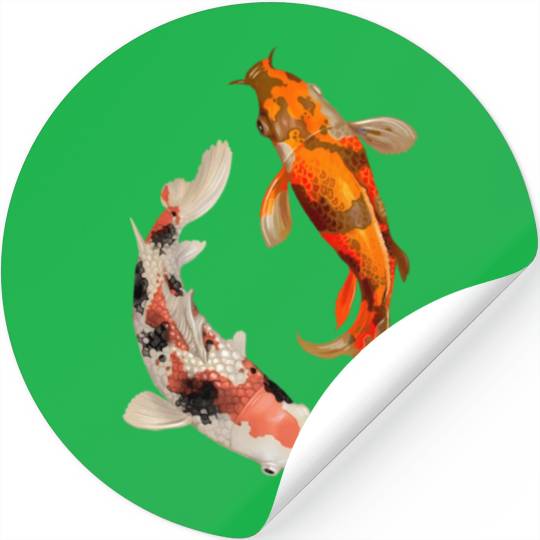 Japanese Koi Fish Nishikigoi Yin Yang Carp Stickers