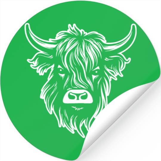 Scottish Highland Cow Stickers