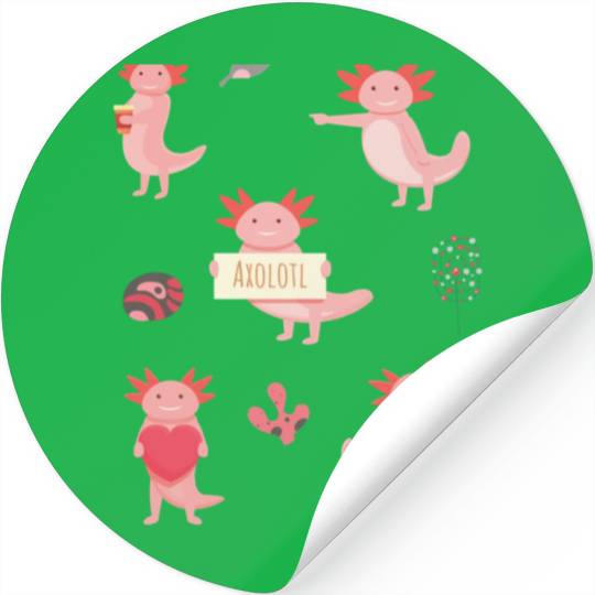 Set Axolot Axolotl Stickers