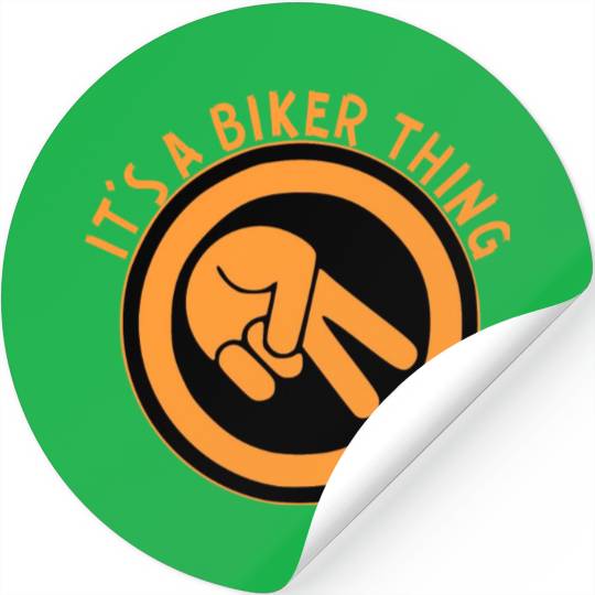 Biker Thing 2 Fingers At The Road Respect © Stickers