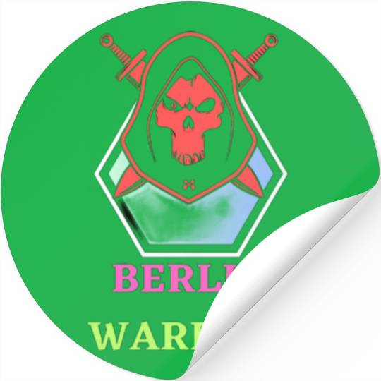 Red Minimalist Berlin Warrior Stickers