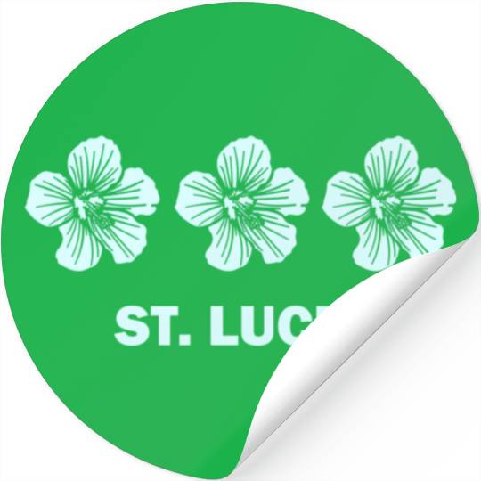 St Lucia Tropical Hibiscus Flower Stickers