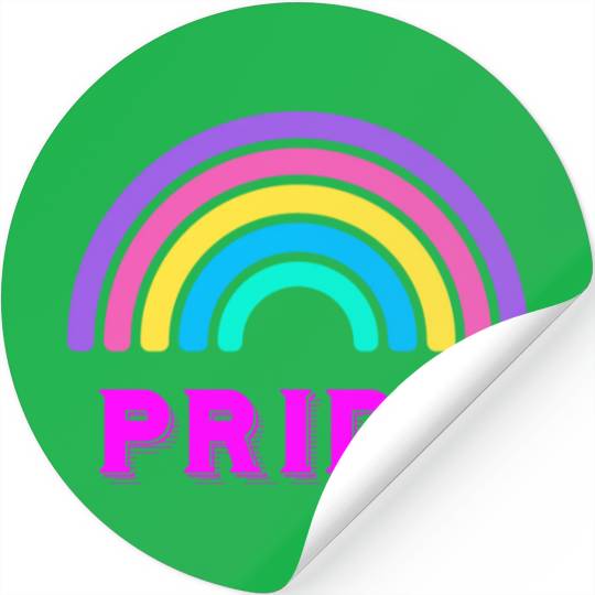 Prideful Rainbow Celebrating Pride Month Stickers