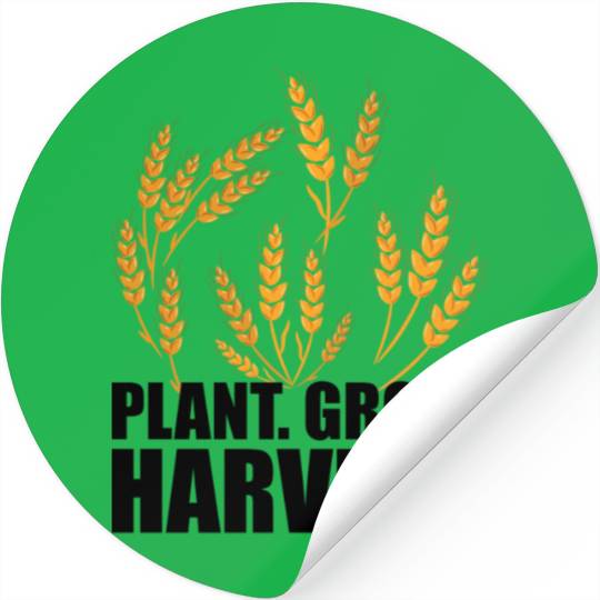 Wheat Farmer Plant Grow Harvest Stickers