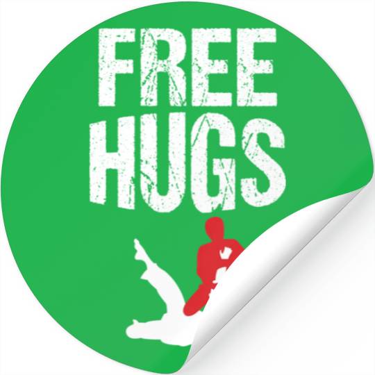Free Hugs Jiu Jitsu Bjj Martial Stickers