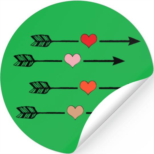 Valentine s Day Cupid Arrow Hearts Stickers
