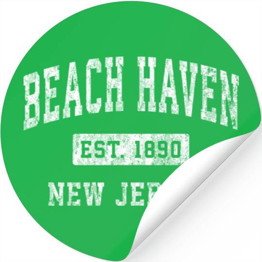 Beach Haven New Jersey Nj Established Sports Stickers