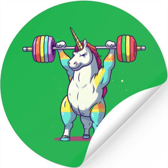 Unicorn Weighlifting Stickers