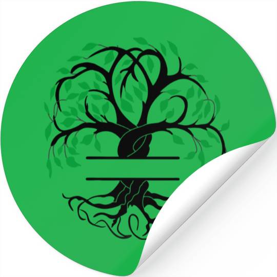 Yggdrasil the tree of life with nameplate Stickers