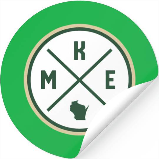Milwaukee Circle Patch Green Stickers
