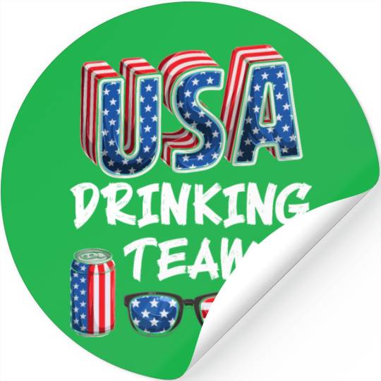 USA Drinking Team America Party US Patriots Stickers