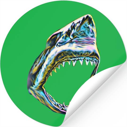 Great White Shark Motif Sharks Stickers