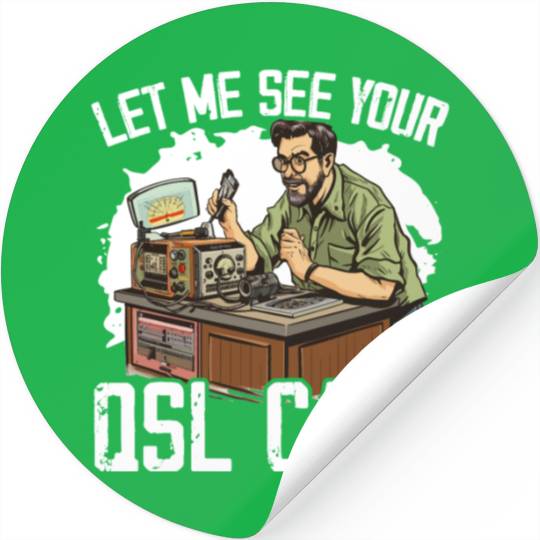 Ham Radio Operator Morse Code Radioactivity Stickers