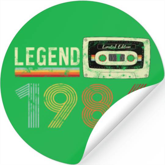 1986 Geburtstag Vintage Cassette Stickers