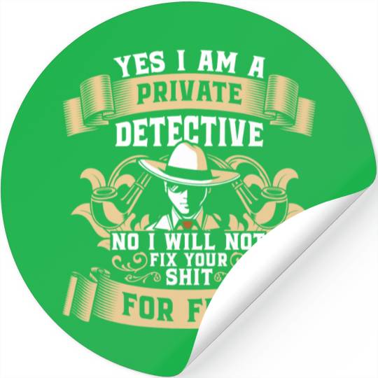 Agent Clue Private Detective Crime Stickers