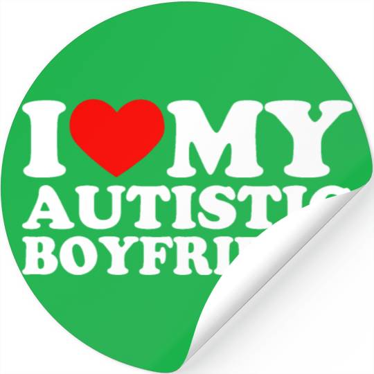 I Love My Autistic Boyfriend Heart My Autistic Bf Stickers