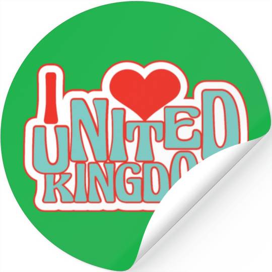 United kingdom hearts Stickers