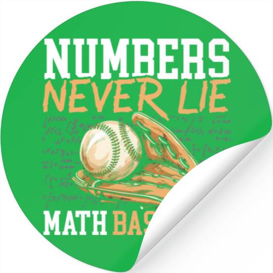 Baseball Math Lover Mathematician Baseball Player Stickers