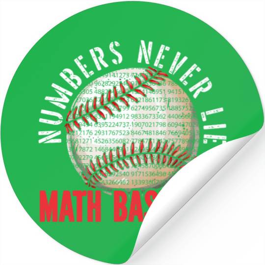 Baseball Math Lover Mathematician Baseball Player Stickers