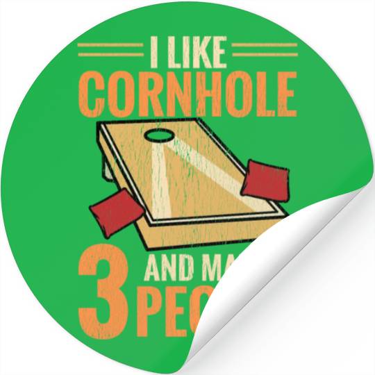Funny Corn Hole Stickers