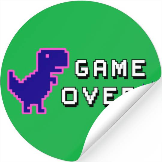 Game Over Lila Stickers