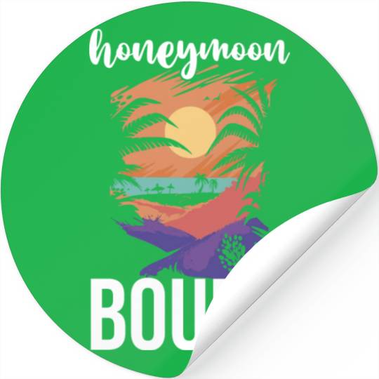 Bride Groom Vacation Newlywed Couple Honeymoon Stickers