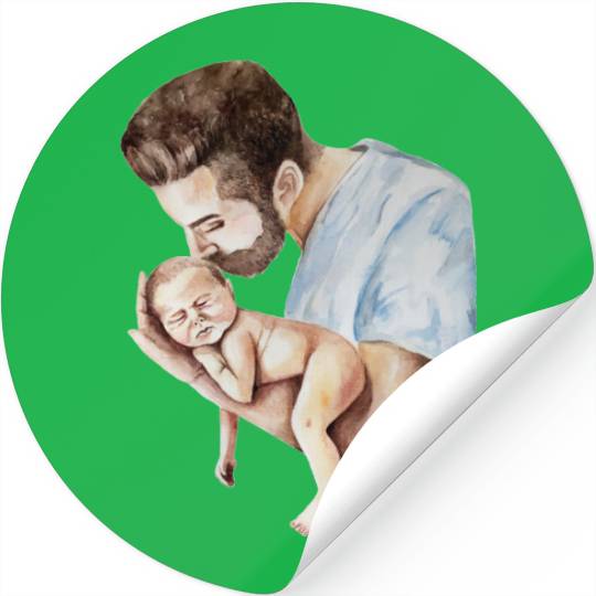 Father's Day Reflections - Heartwarming Art Stickers