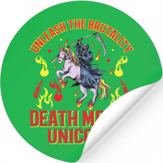 Goth Rock Satan Unicorn Festivals Death Metal Stickers