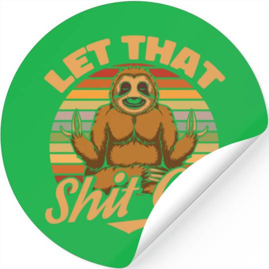 Sloth Funny Sloth Yoga Stickers