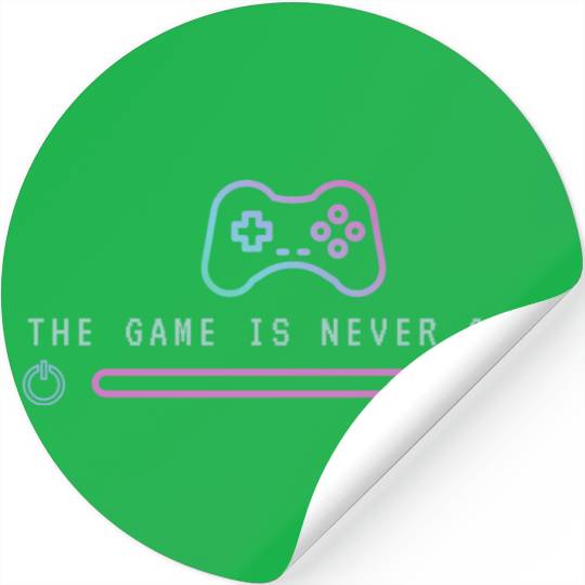 The Game Is Never Over Funny Video Game Fans Stickers