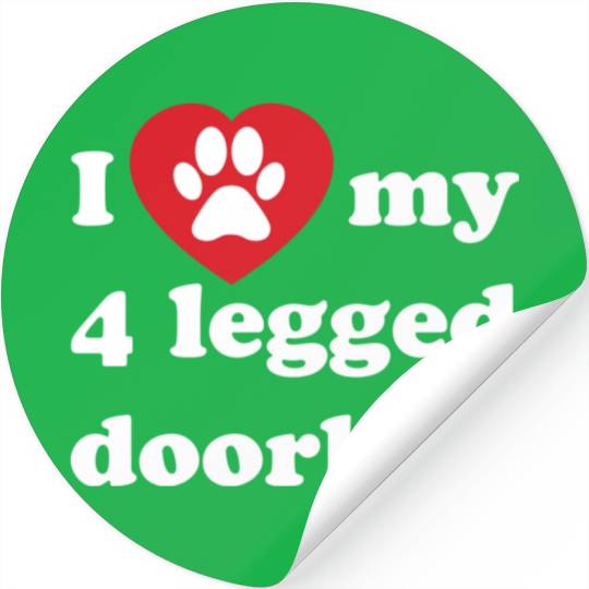 Funny Dog 4 Legged Barking Doorbell Guard Dog Stickers