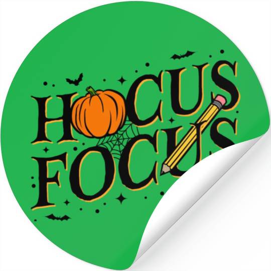 Funny Hocus Focus Teacher Appreciation Halloween Stickers