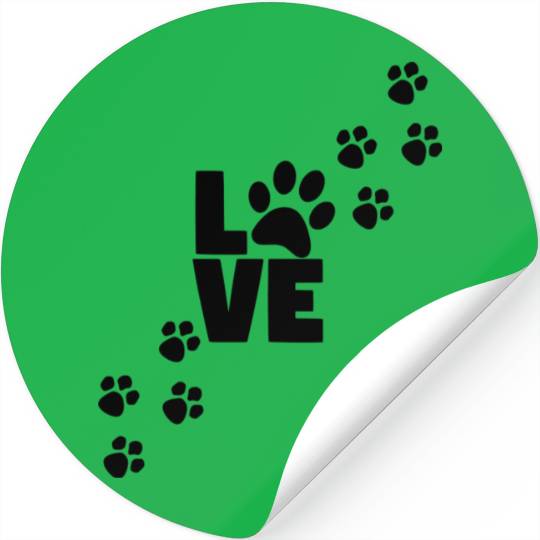 Paws I Love My Dog Stickers
