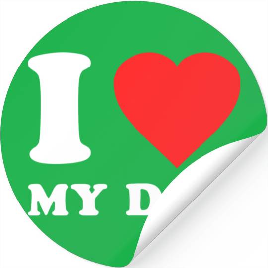 I Love My Dog aesthetic Stickers