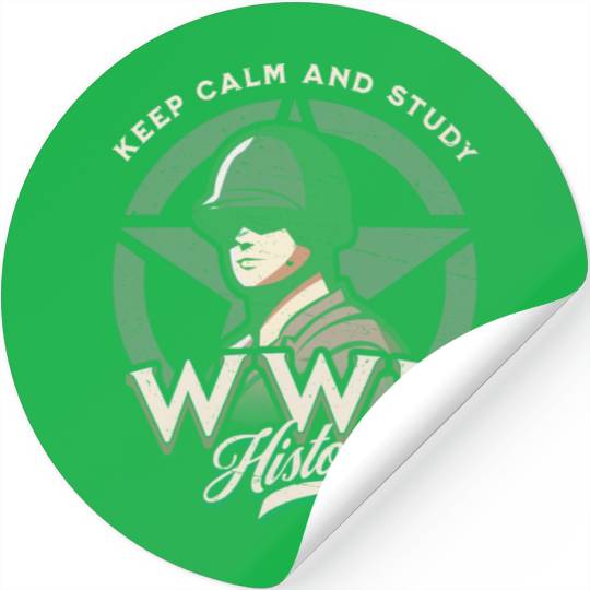 Keep calm and study WWII history Stickers